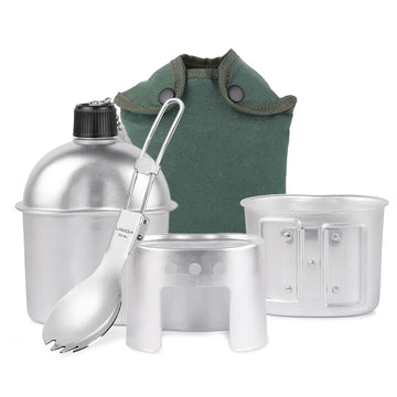 3Pcs/Set Stainless Steel Military Canteen
